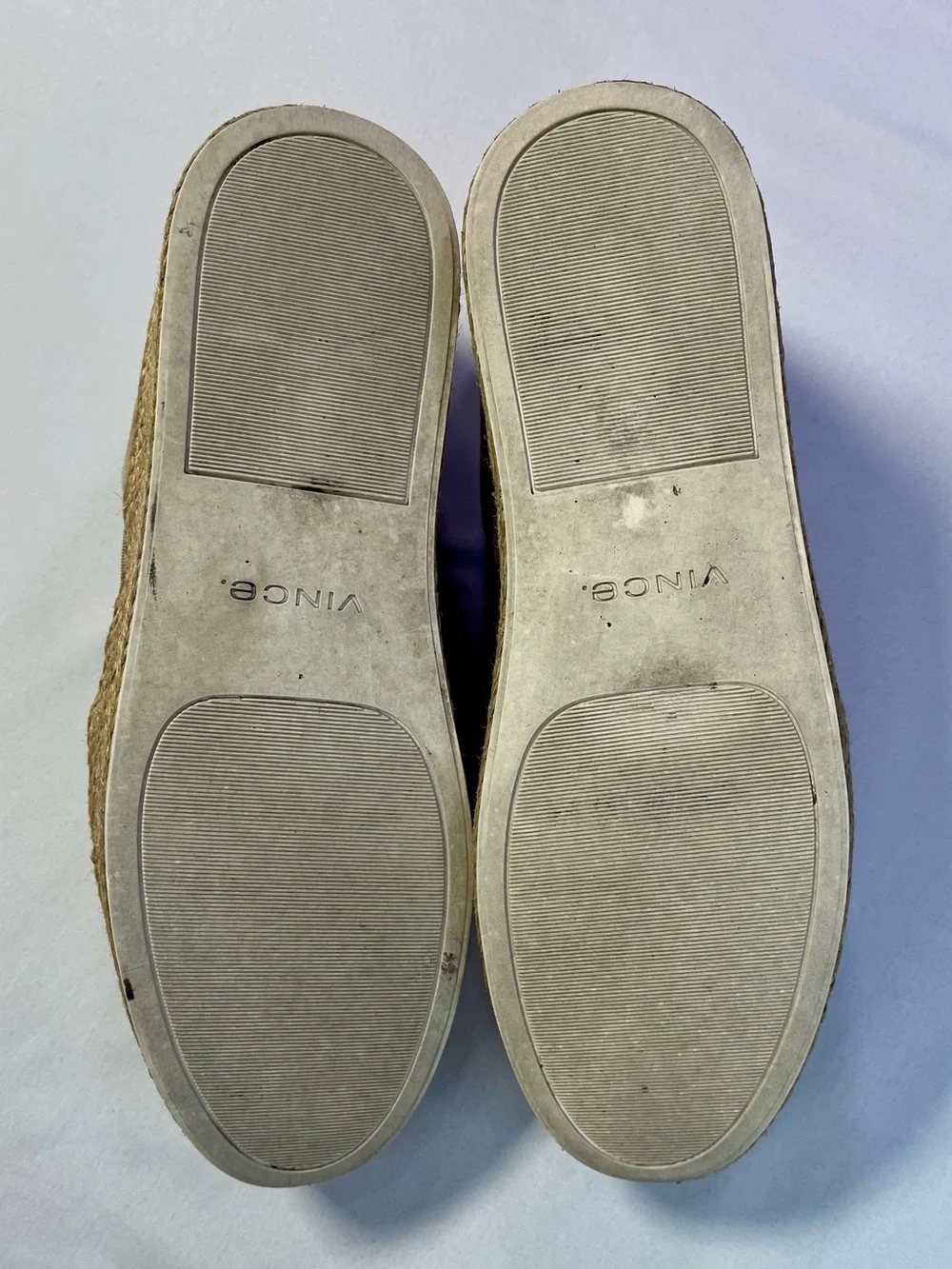 Vince Wilden Suede Espadrille Platform Shoes Tan Suede Slip-On Straw Women’s 9